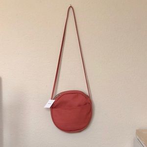 BAGGU Medium Circle Canvas Terra Cotta Purse NWT
